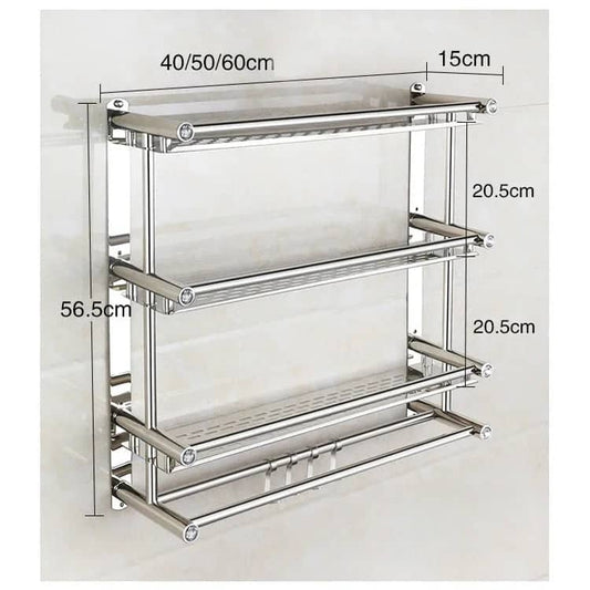 Etagère murale de rangement en acier inoxydable