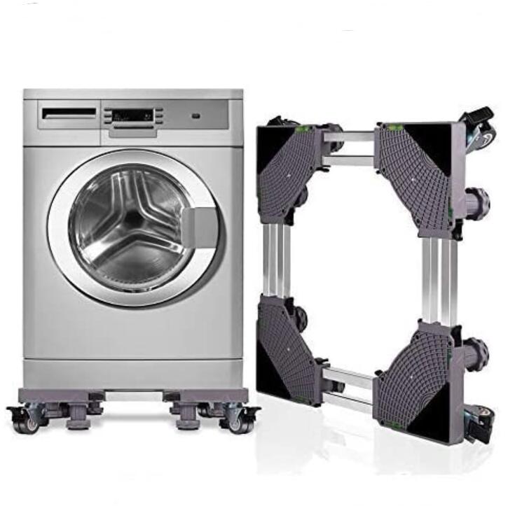 Support pour machine à laver Rouleau mobile multifonctionnel à base réglable pour sèche-linge réfrigérateur