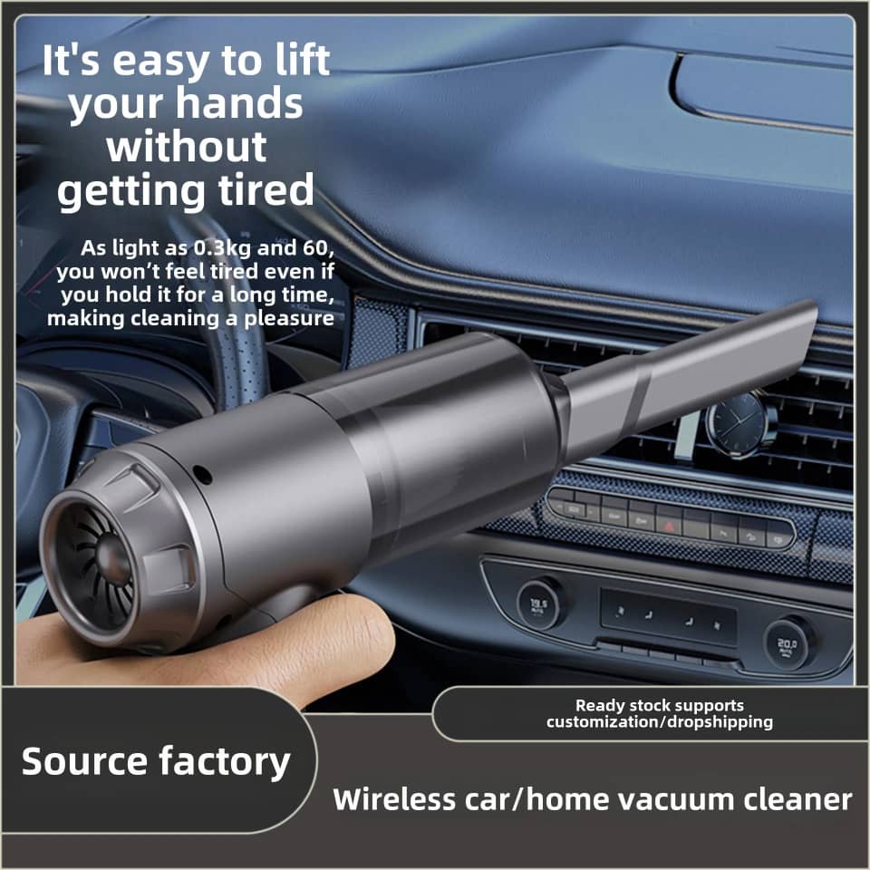 Mini aspirateur à main sans fil haute puissance avec souffleur de poussière à forte aspiration pour le nettoyage humide et sec pour un usage domestique