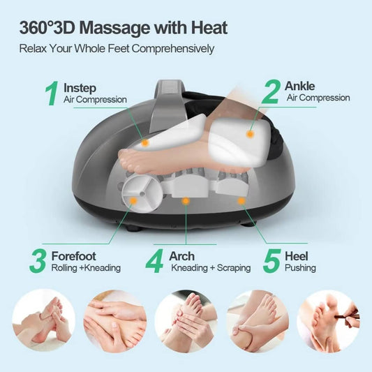 Appareil de Massage des pieds électrique Compression d'air chauffé