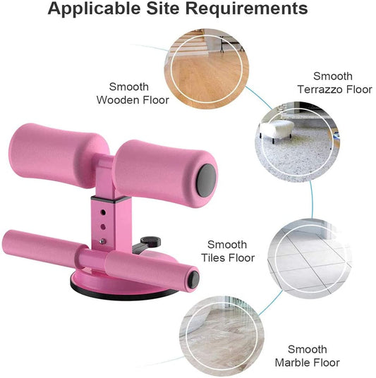 Barre d'assise réglable pour l'entraînement des abdominaux au sol Entraîneur de noyau abdominal Auto-aspiration Stand assis