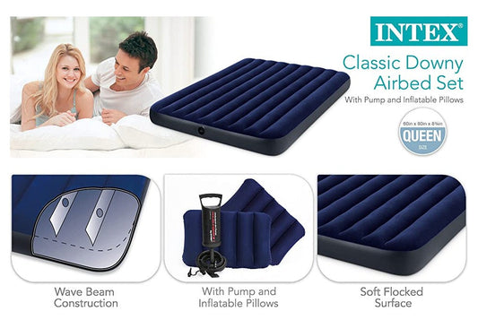 30000 FCFA Matelas gonflable 2 places léger portable avec pompe à main et oreillers matelas gonflable Camping en plein air