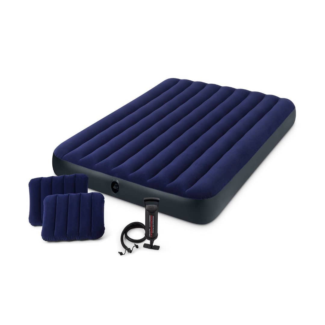 Matelas gonflable 2 places léger portable avec pompe à main et oreillers matelas gonflable Camping en plein air