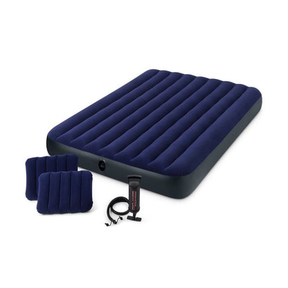 Matelas gonflable 2 places léger portable avec pompe à main et oreillers matelas gonflable Camping en plein air