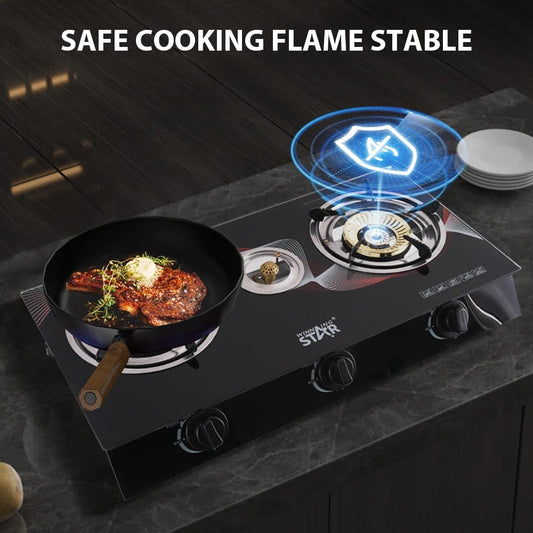 Cuisinière à gaz à 3 brûleurs
