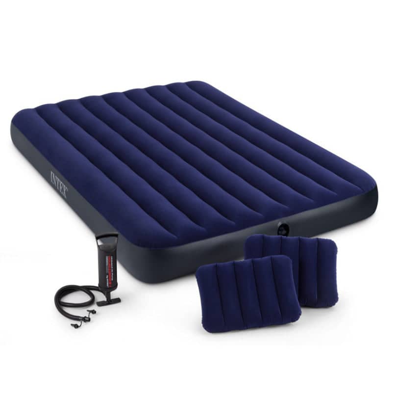 Matelas gonflable 2 places léger portable avec pompe à main et oreillers matelas gonflable Camping en plein air