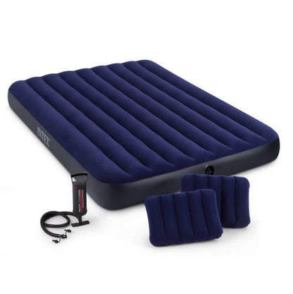 Matelas gonflable 2 places léger portable avec pompe à main et oreillers matelas gonflable Camping en plein air