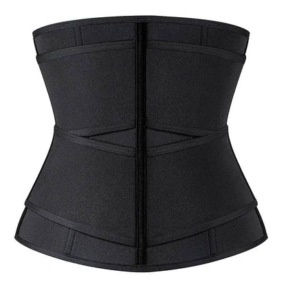 Corset d'entraînement en néoprène pour femmes taille plus deux ceintures serre-taille en latex avec fermeture éclair