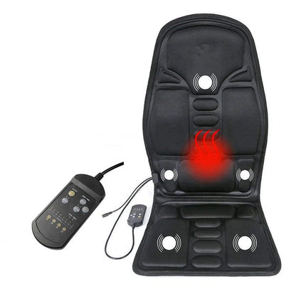 Coussin de massage électrique portable à vibration complète du corps à usage domestique ou en voiture avec fonction de chauffage pour le massage du dos et des fesses