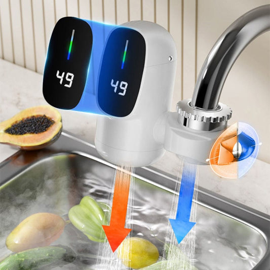 Robinet de salle de bains électrique à affichage numérique Robinet d'eau Chauffe-eau électrique instantané Tête Robinet de chauffage rapide