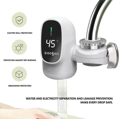 Robinet de salle de bains électrique à affichage numérique Robinet d'eau Chauffe-eau électrique instantané Tête Robinet de chauffage rapide
