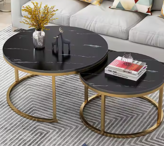 38500 FCFA Ensembles de meubles pour le salon, Tables basses basses en bois de luxe modernes