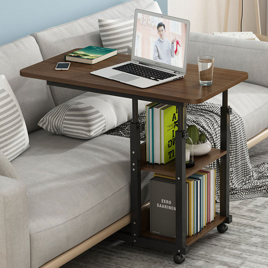 Table de chevet réglable avec roues en bois amovible bureau élévateur d'ordinateur pour bureau à domicile 80*40*68-85