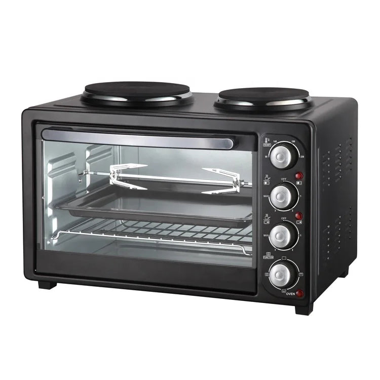 55000fcfa KRON 1500w 46l Four électrique pour pizza Four électrique domestique pour la maison avec 2 plaques chauffantes