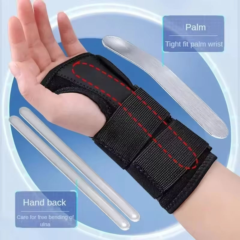8000 FCFA Nouveau poignet noir orthèse pour ganglion kyste arthrite canal carpien respirant Sport Fitness poignet soutien
