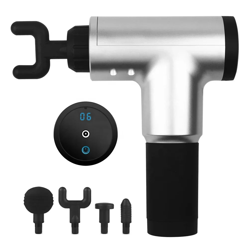 16000fcfa ONUMALL Pistolet de massage des tissus profonds sans fil à 6 vitesses réglables avec 4 accessoires de tête ciblés sur le corps