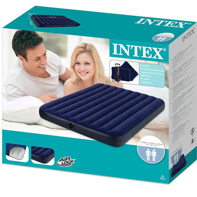 30000 FCFA Matelas gonflable 2 places léger portable avec pompe à main et oreillers matelas gonflable Camping en plein air