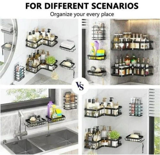 Étagères Murales de Salle de Bain (Lot de 5 PCS) 🛁
